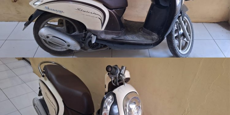 Sepedamotor milik korban yang dicuri.