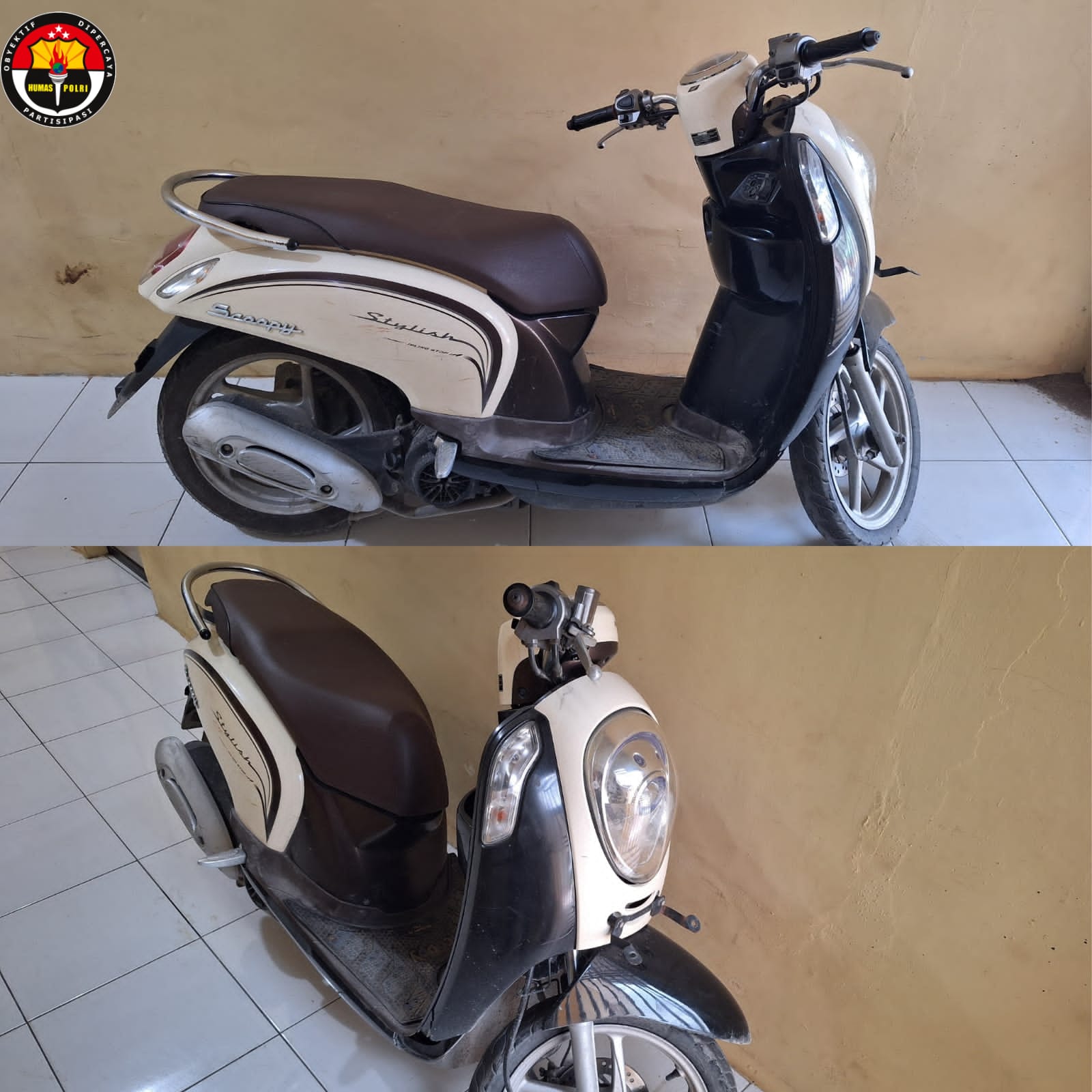 Sepedamotor milik korban yang dicuri.