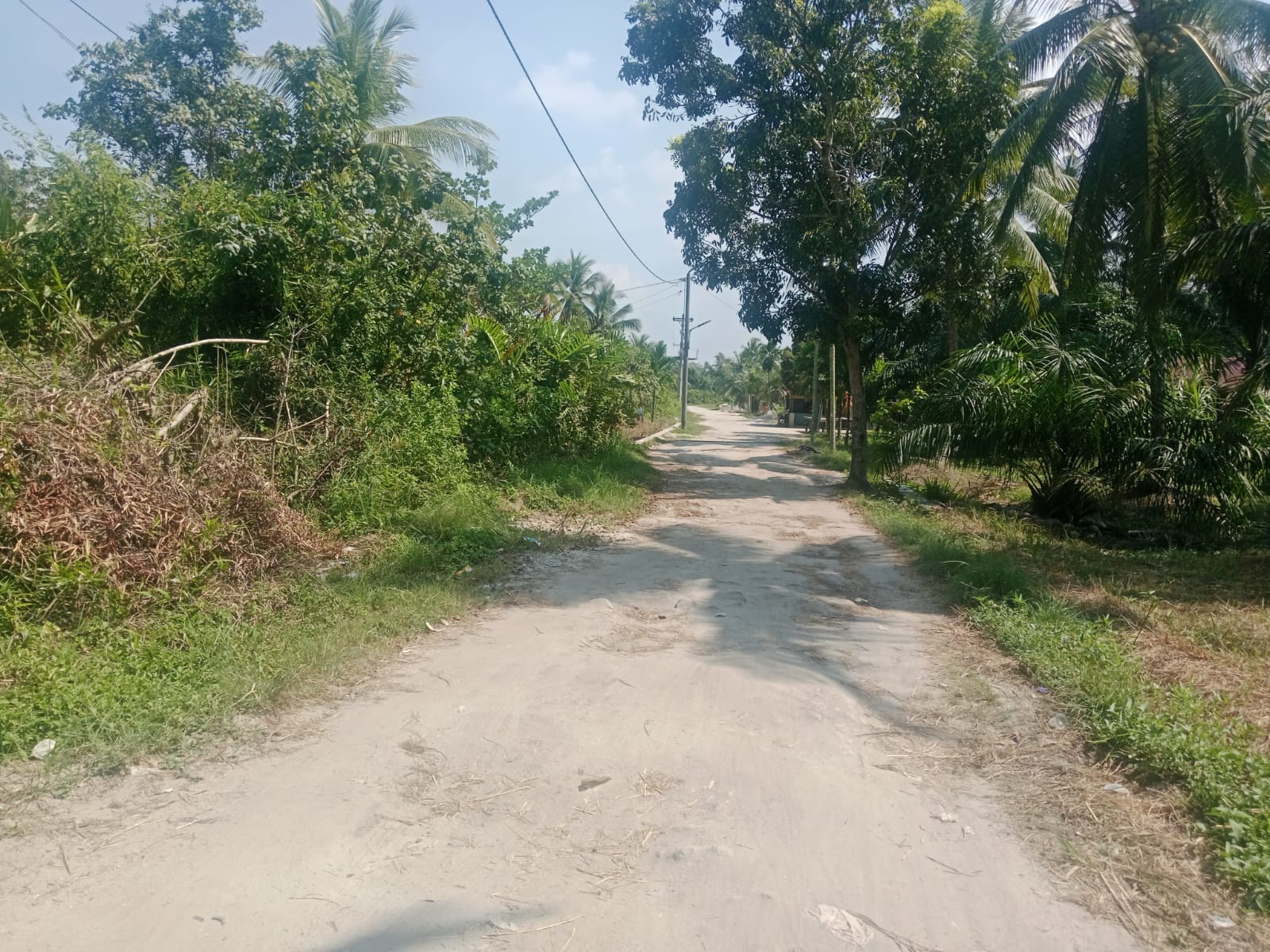 Kondisi jalan yang diprotes warga. 