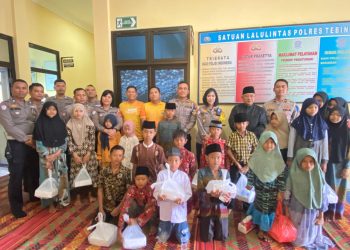 Satlantas Polres Tebing Tinggi Gelar Doa Bersama dan Santuni Anak Yatim