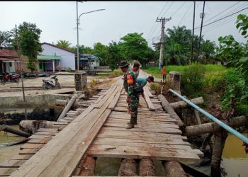 Pemkab Batubara dan Kodam I/BB Bangun Jembatan Bailey di Sei Buah Keras