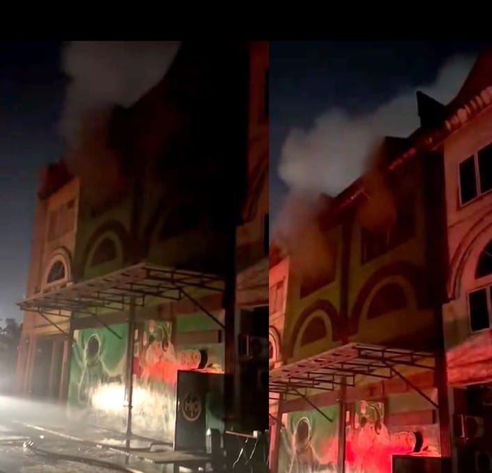 THM HIO di kompleks Graha Kisaran yang terbakar.