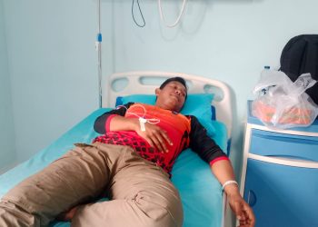 Security PT BSP yang terluka akibat dianiaya penggarap.