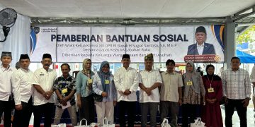 Wakil Ketua Komisi XIII DPR RI Sugiat Santoso Salurkan 50 Paket Sembako