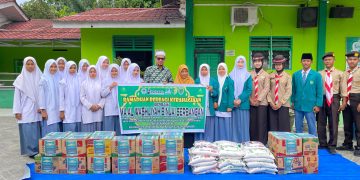 Pramuka dan Ikatan Pelajar Al-Washliyah Binjai Serbangan Gelar Ramadhan Berbagi
