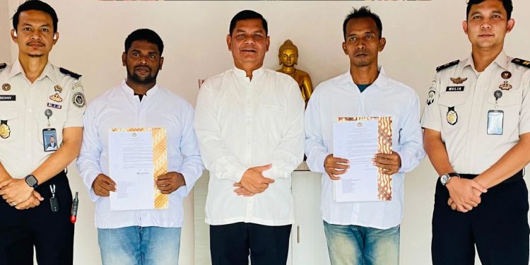 Dua Warga Binaan LP Labuhan Ruku Terima Pengurangan Masa Hukuman