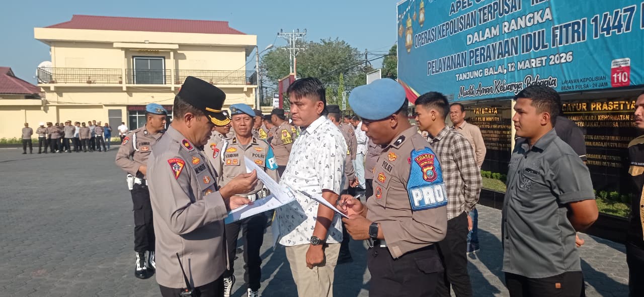 Pasca Lebaran Idul Fitri, Wakapolres Tanjungbalai Cek Kehadiran Personil