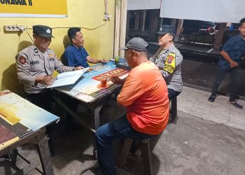 Personel Polsek Sei Tualang Raso Sambangi Pos Kamling