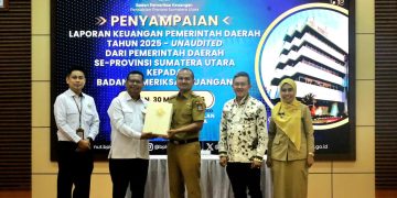 Walikota Tanjungbalai Serahkan LKPD TA 2025 Unaudited ke BPK RI