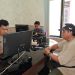 Korban saat membuat laporan ke polisi