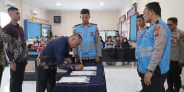 Polres Tanjungbalai Gelar Pakta Integritas Penerimaan Polri 2026