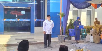 Polres Tanjungbalai Kawal Pelepasan Jemaah Manasik Haji Akbar PT Bank Sumut