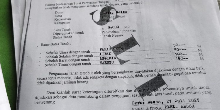 Waduh, Oknum Kades di Asahan Buat Surat Tanah Palsu Sebagai Agunan untuk Pinjaman