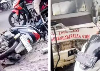 Lakalantas di Jalinsum Batubara-Asahan, Pengendara Vario Luka-luka