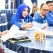 Bupati Labuhanbatu dr Hj Maya Hasmita saat bertemu dengan pihak BPS Labuhanbatu. 