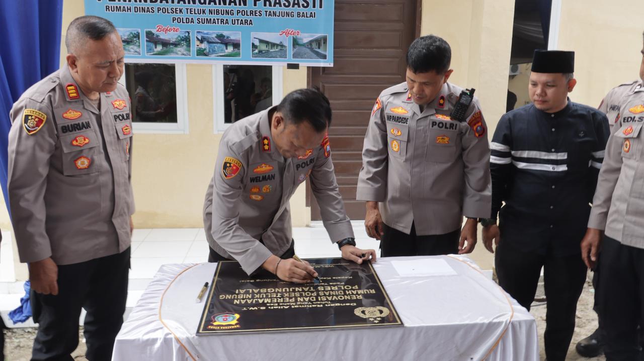 Kapolres Tanjungbalai Resmikan 4 Unit Rumah Dinas Polsek Teluk Nibung
