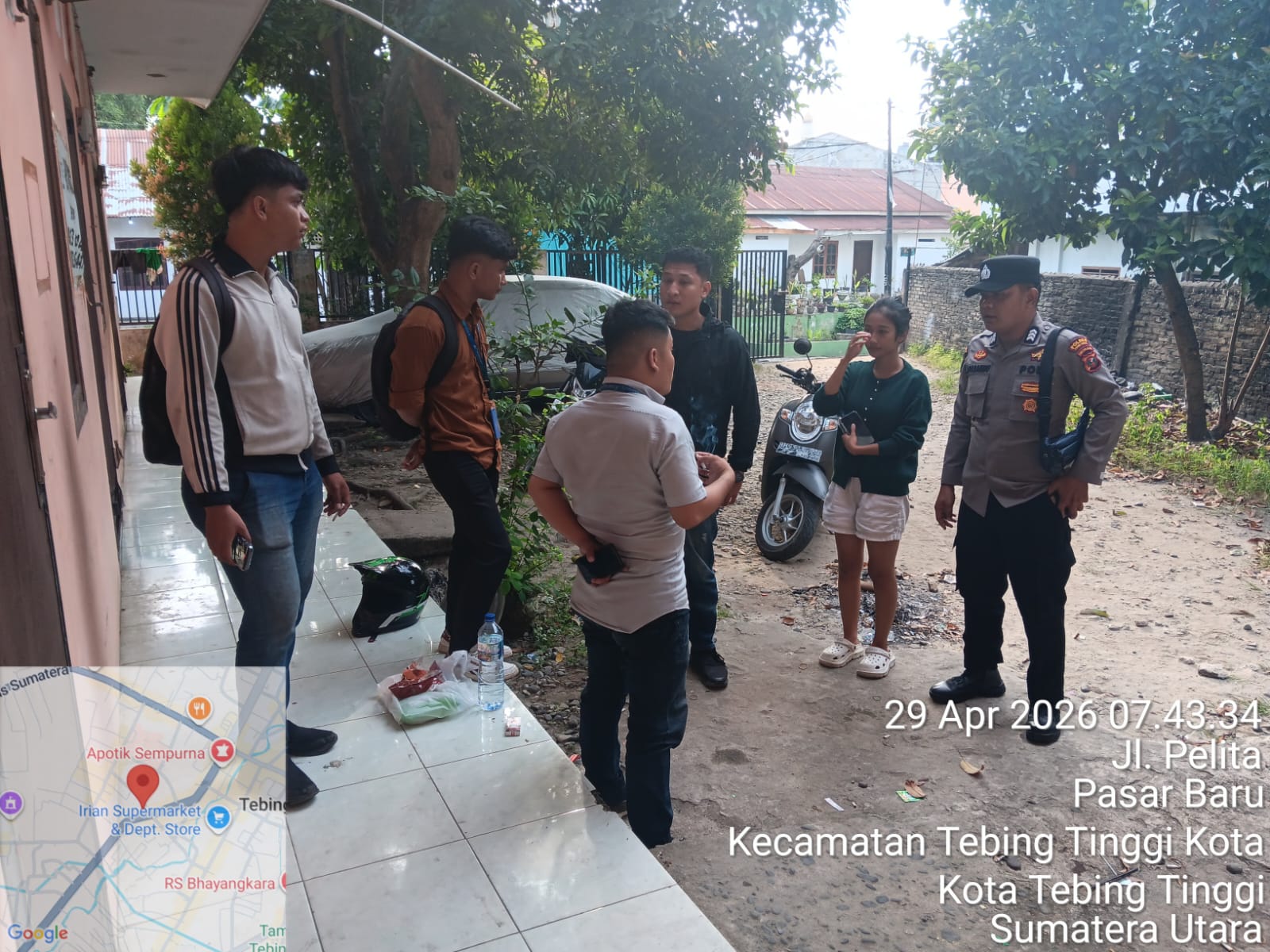 Personel Polres Tebing Tinggi Amankan Keributan di Kos-kosan