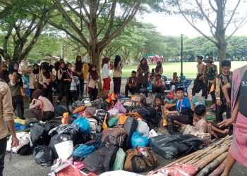 Peserta Kwaran Simpang Empat Kembali ke Pangkalan