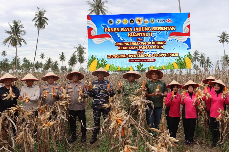 Polres Tanjungbalai Panen Raya Jagung, Hasilnya 6 Ton