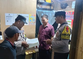 Personel Polsek Datuk Bandar Sambangi Pos Ronda di Pulau Simardan