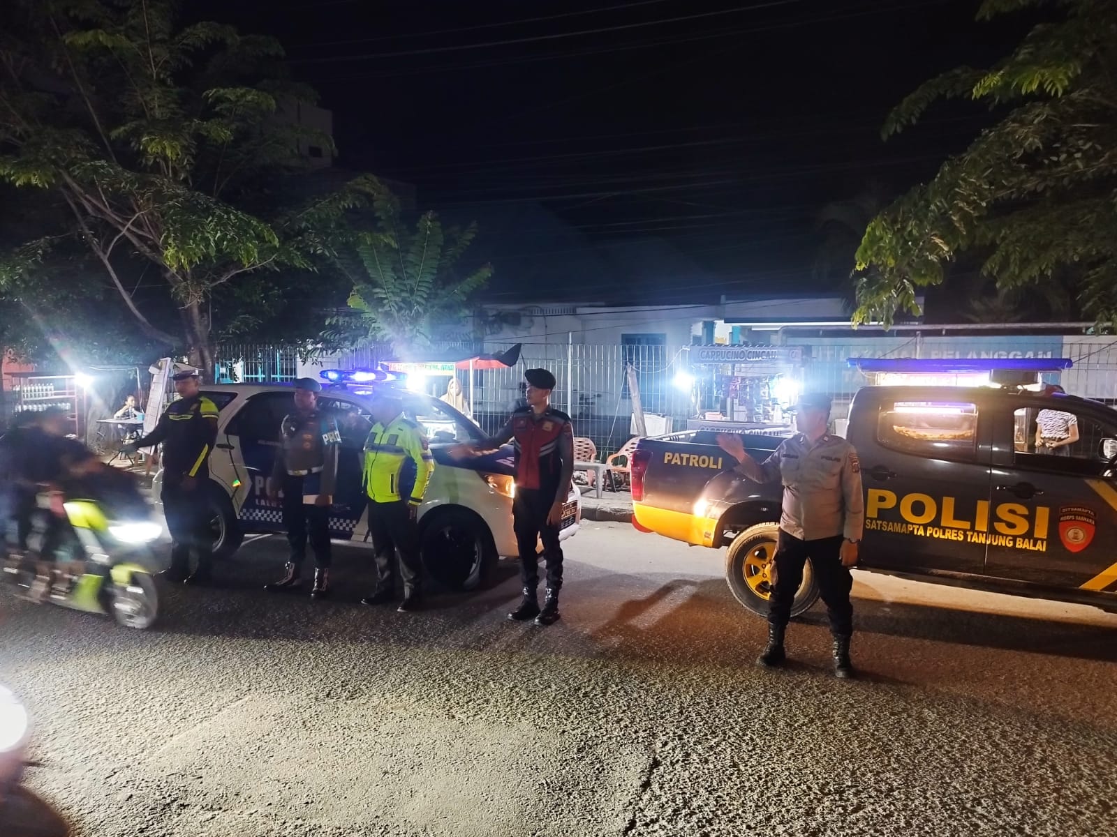 Polres Tanjungbalai Gelar Patroli Malam, Antisipasi Begal hingga Balap Liar