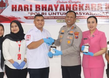 Polres Tanjungbalai Sumbang 88 Kantong Darah ke PMI