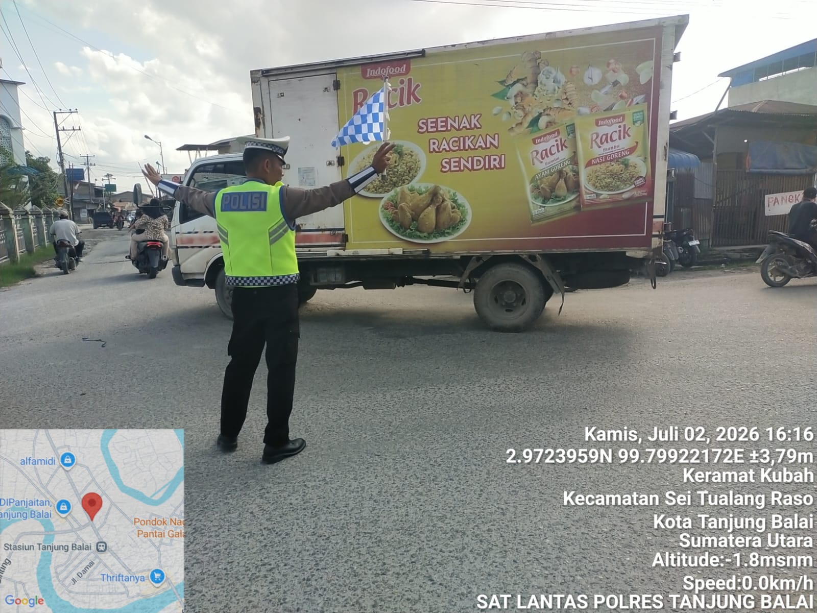 Jaga Kenyamanan Warga, Sat Lantas Polres Tanjungbalai Gelar Patroli Sore