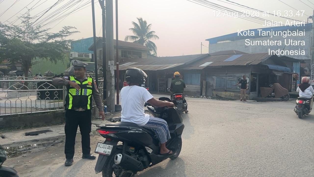 Sat Lantas Polres Tanjungbalai Gelar Patroli Sore