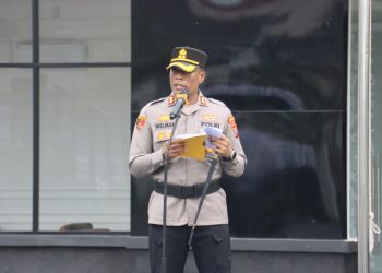 Kapolres Tanjungbalai Pimpin Upacara Kenaikan Pangkat Pengabdian Kapolsek Teluk Nibung