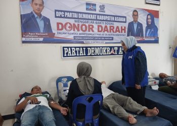 DPC Partai Demokrat Asahan Gelar Donor Darah, 50 Kantong Berhasil Dikumpulkan