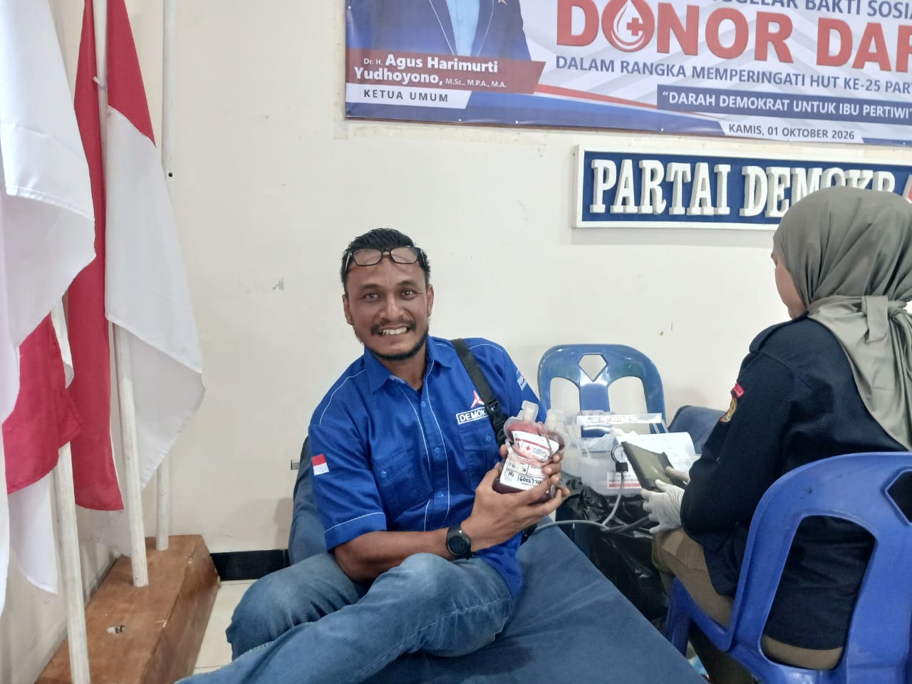 DPC Partai Demokrat Asahan Gelar Donor Darah, 50 Kantong Berhasil Dikumpulkan