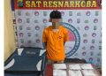 Tersangka dan barang bukti sabu