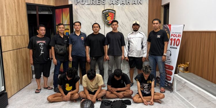 Tim Jatanras Polres Asahan Amankan Empat Terduga Pelaku Pencurian