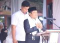Wakil Bupati Labuhanbatu H Jamri saat memimpin upacara pada hari Santri Nasional. 